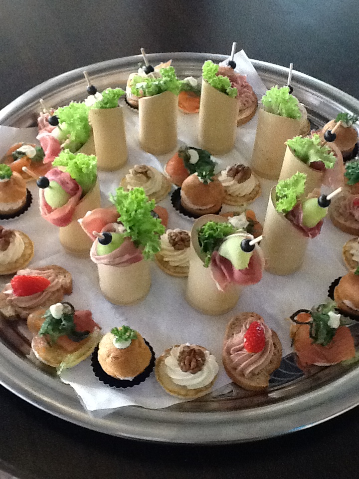 Elegante hapjesschaal voor de receptie